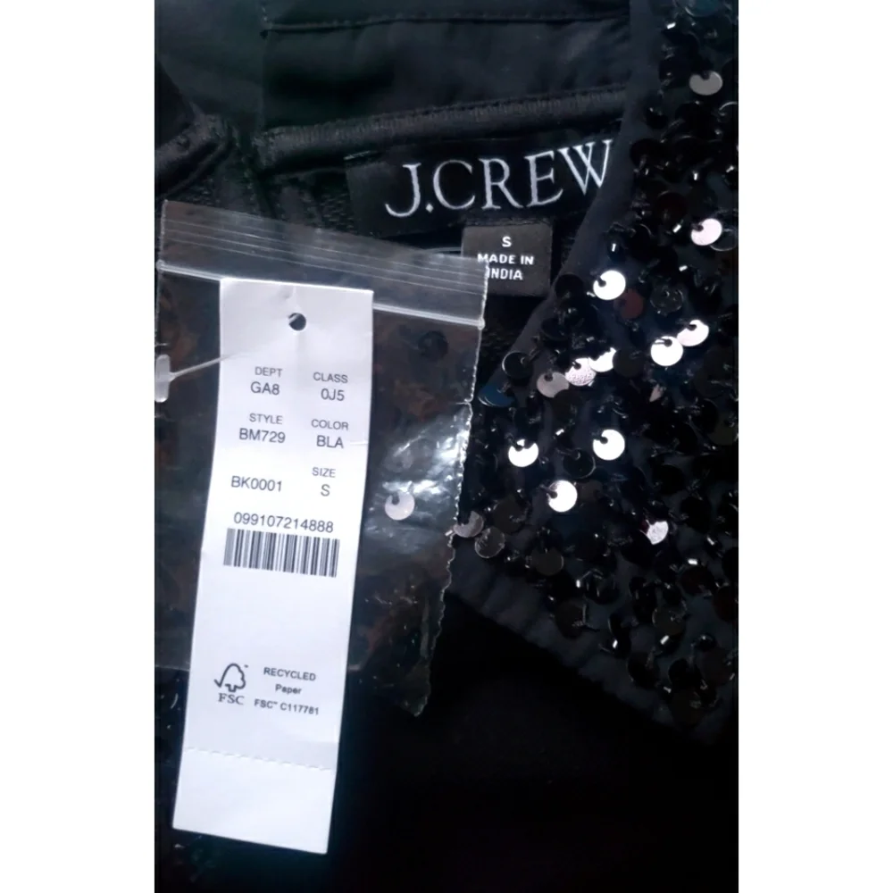 J.Crew Crewneck sweatshirt with crystal-embellished collar
